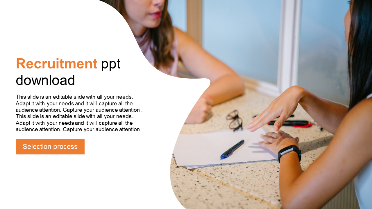 Use Recruitment PPT Download Slide Template Design